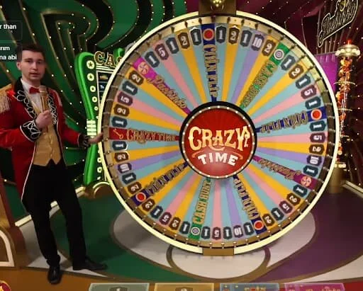 Crazy Time live round in progress