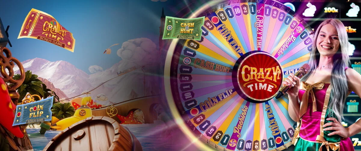 Crazy Time game show studio view